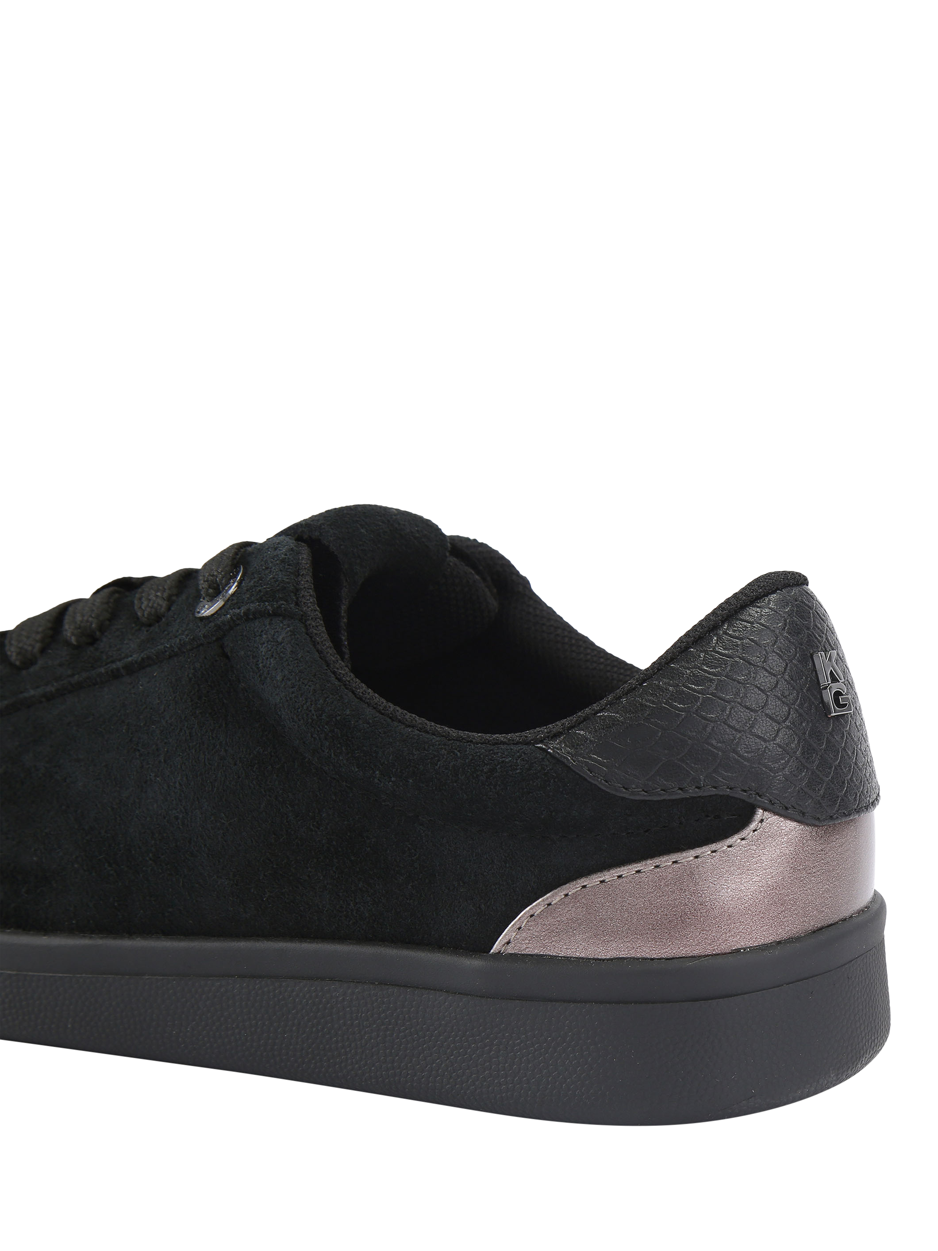 Product image 4 of 4, which shows KG Kurt Geiger Eliza Suede Gem Trainers, Black, 3