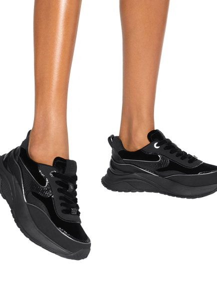 Kurt Geiger London Lisbon Trainers, Black - view 2, Black