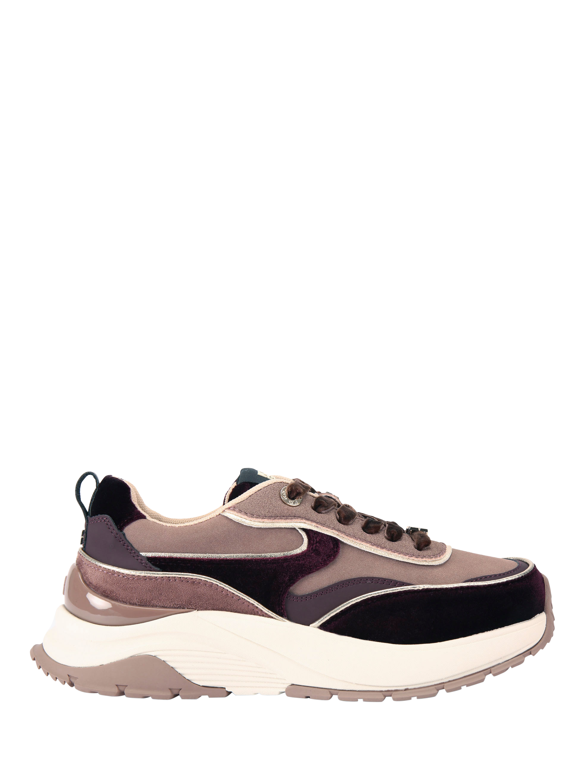 Product image 1 of 4, which shows Kurt Geiger London Lisbon Trainers, Wine, 3