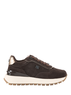 KG Kurt Geiger Louisa2 Suede Lace Up Trainers, Brown, Brown