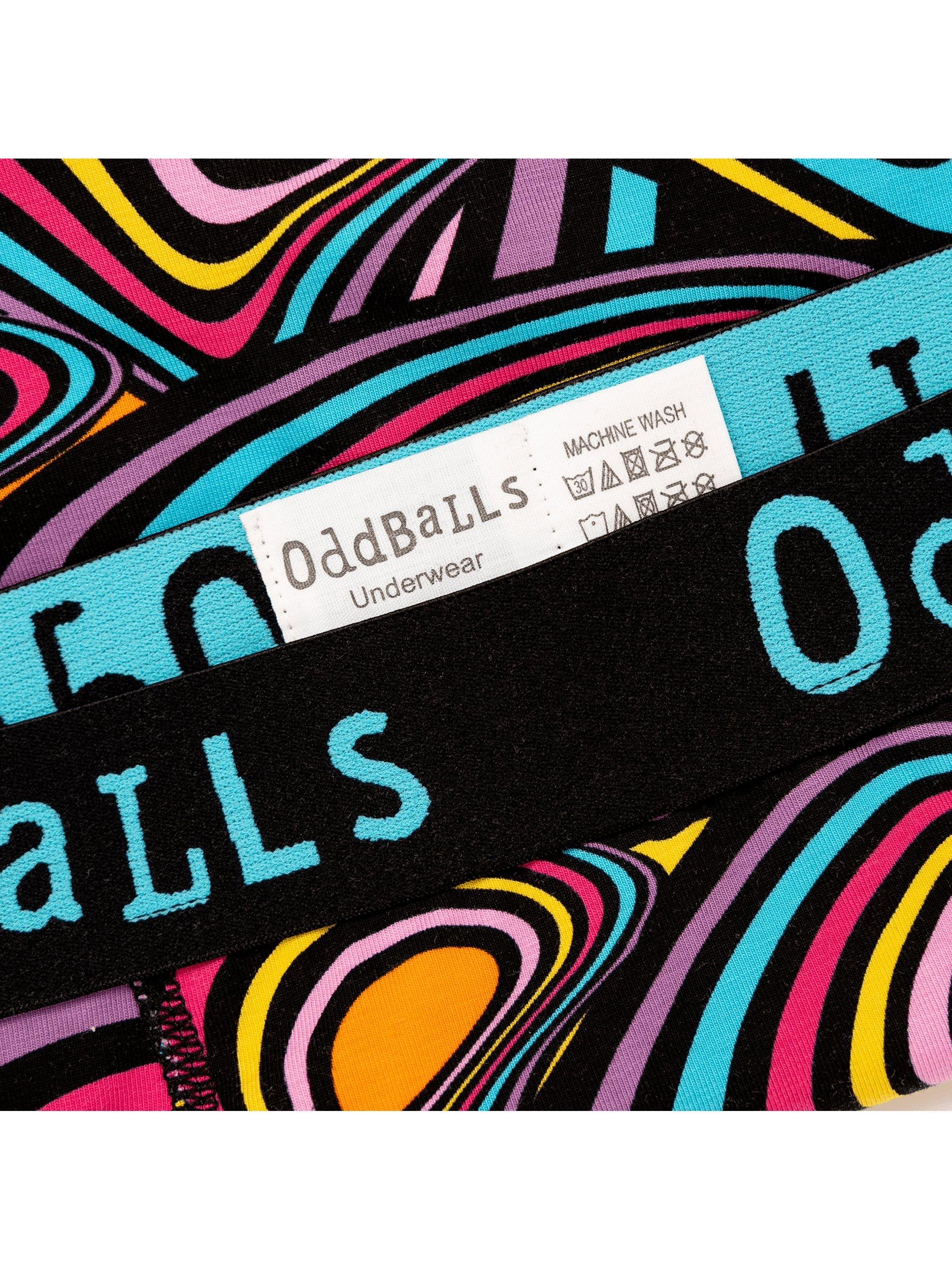 Product image 3 of 4, which shows OddBalls UFO Abstract Print Cotton Blend Trunks, Multi, XXS