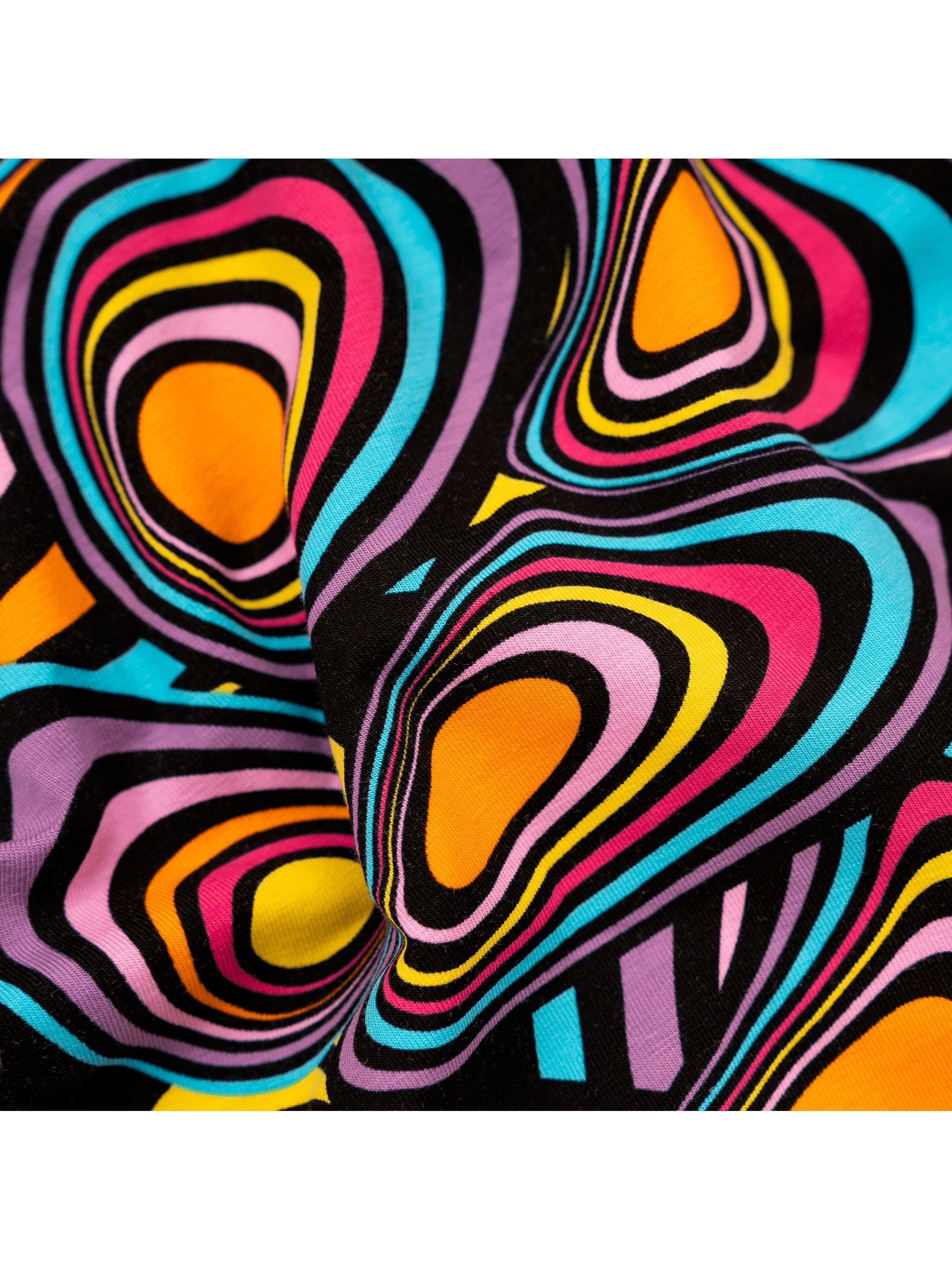 Product image 4 of 4, which shows OddBalls UFO Abstract Print Cotton Blend Trunks, Multi, XXS