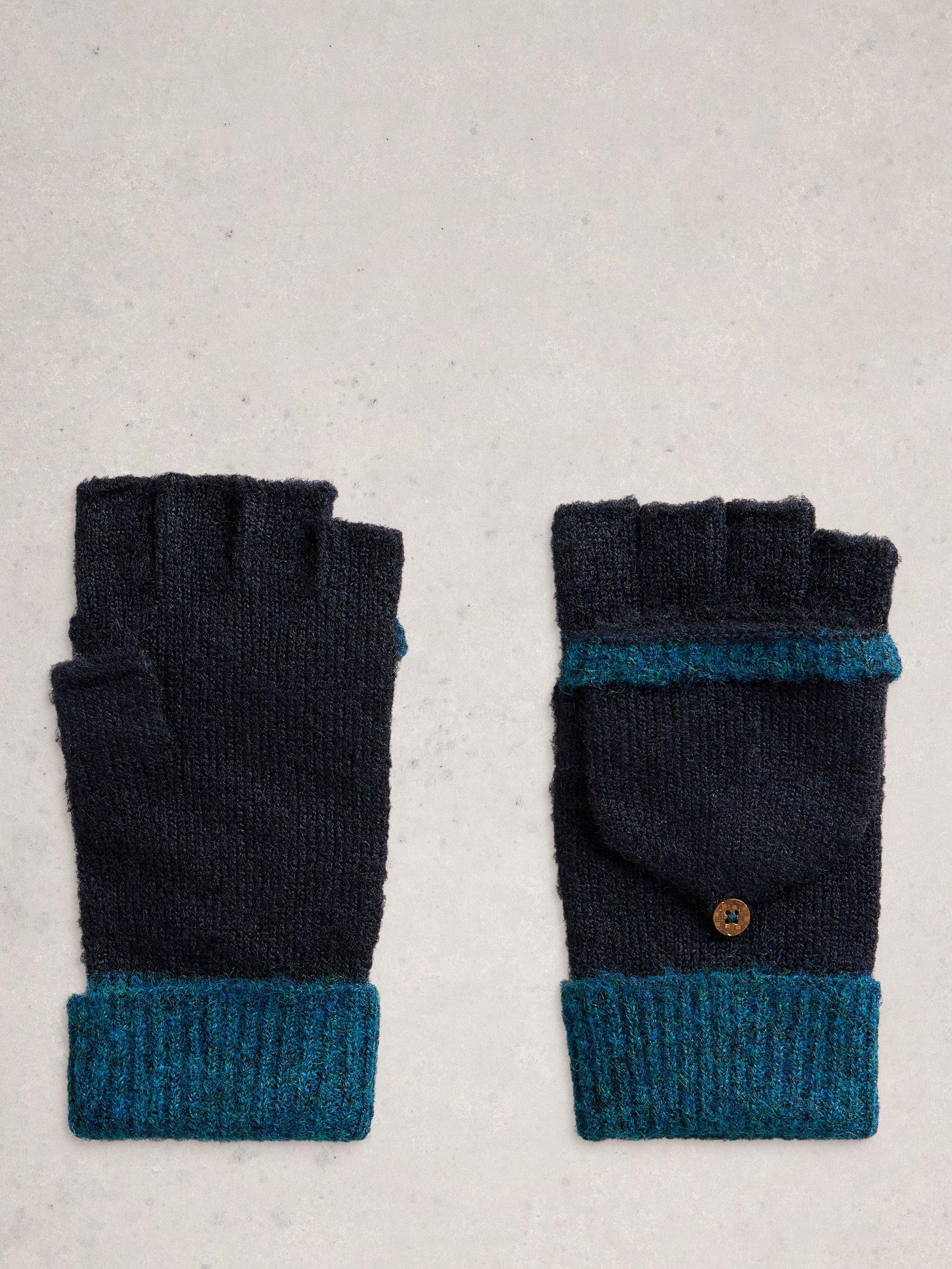 White Stuff Emma Colour Block Knit Flip Mittens