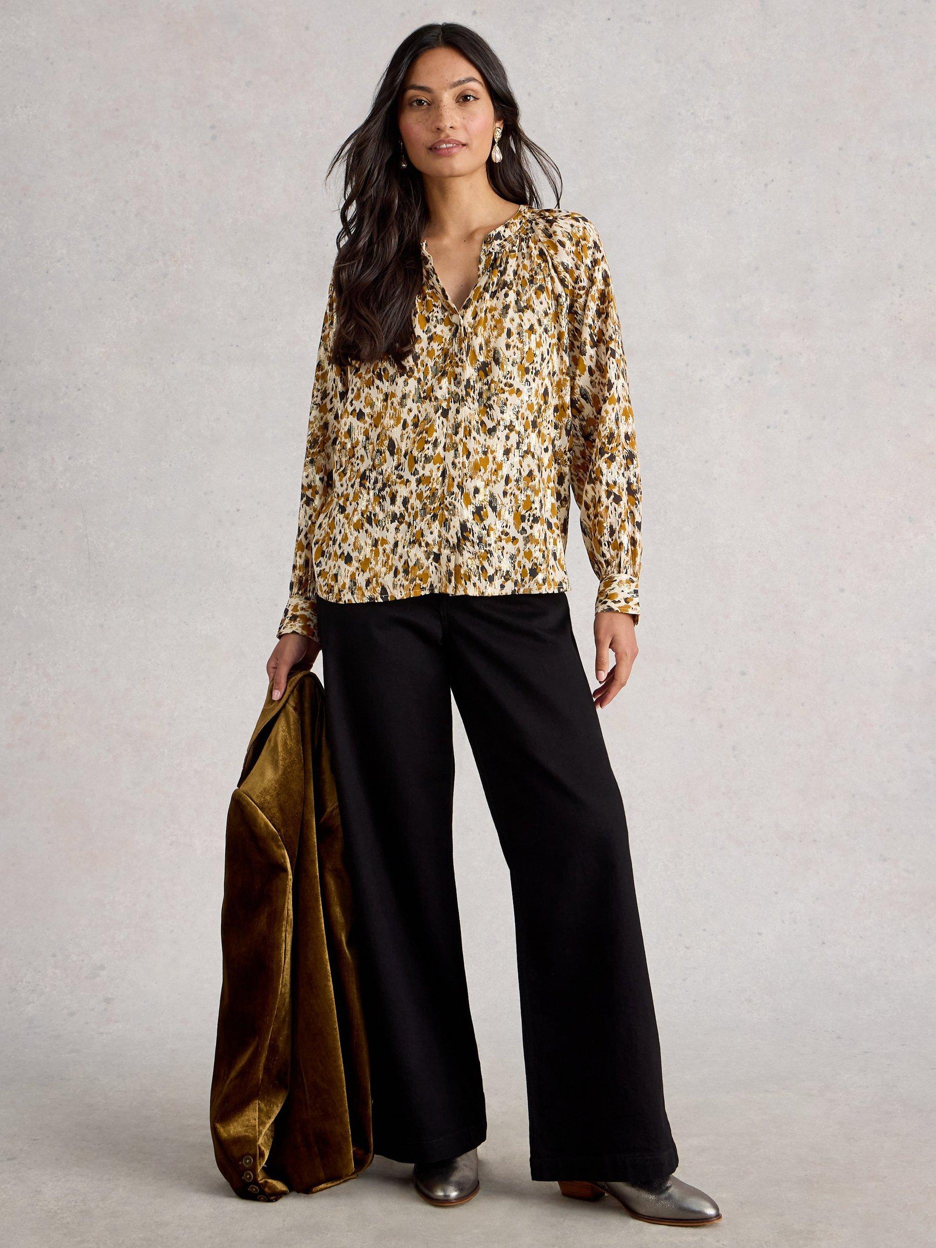 Product image 1 of 6, which shows White Stuff Ari Abstract Print Blouse , Multi, 6