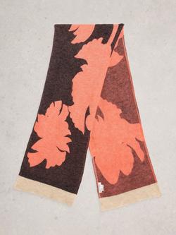 White Stuff Karli Floral Wool Blend Scarf, Red/Multi - view 2, Red/Multi