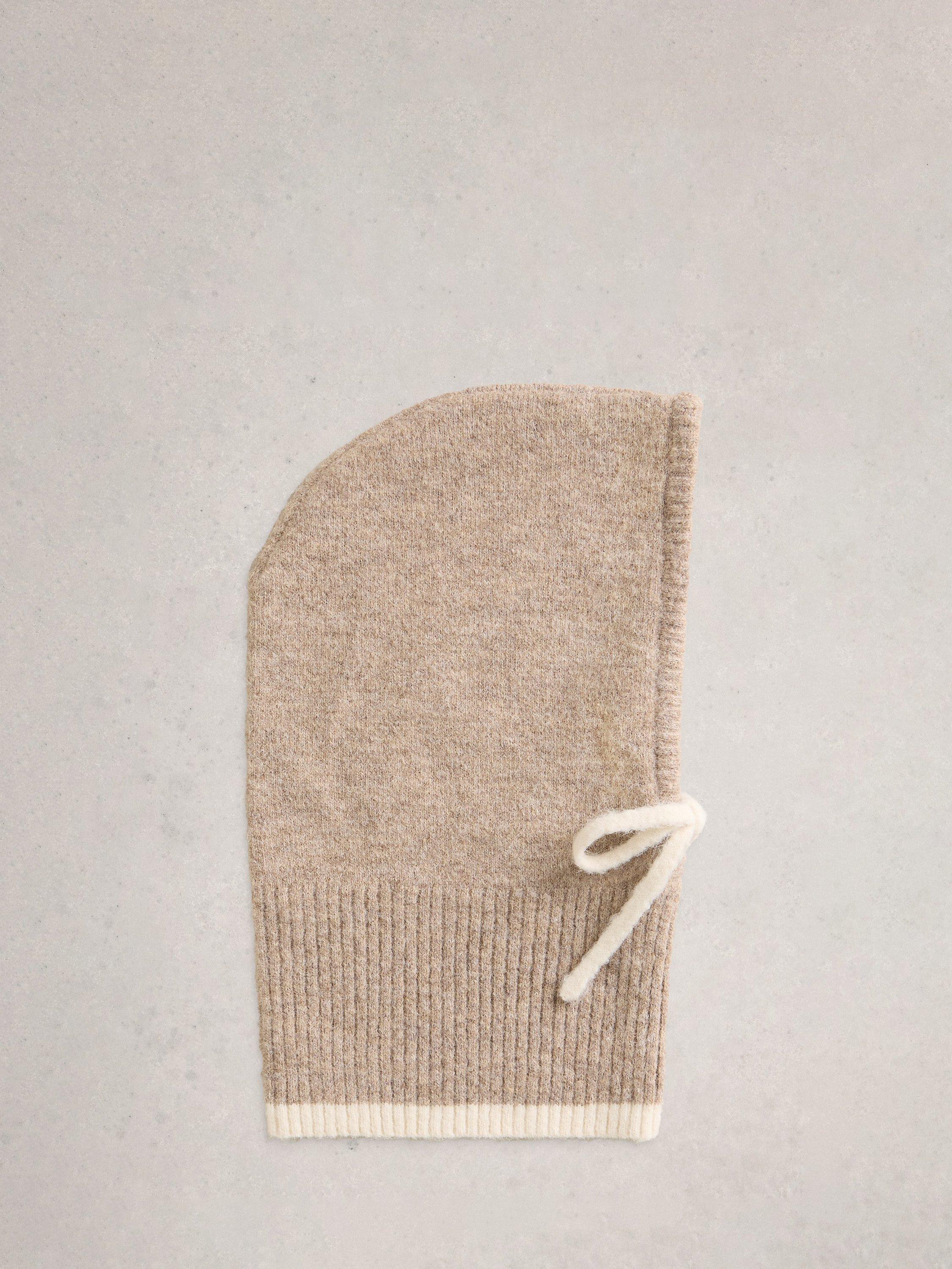 White Stuff Emma Colour Block Knit Hood, Natural, One Size