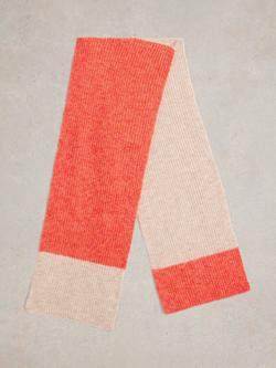 White Stuff Colour Block Knit Scarf - view 2, Natural/Multi