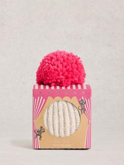 White Stuff Wool Blend Bobble Hat - view 2, Mid Pink