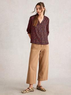 White Stuff Elisa Abstract Floral Print Blouse, Multi