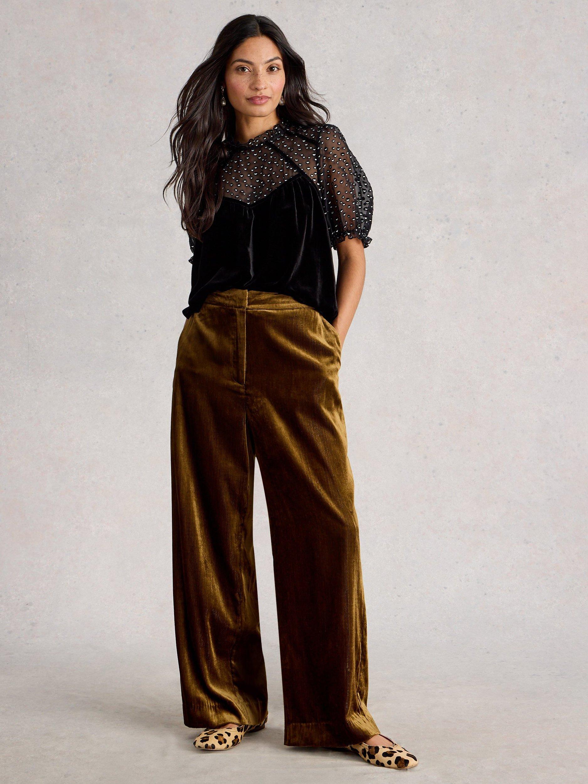 Product image 1 of 6, which shows White Stuff Lexi Pure Velvet Evening Top, Pure Black, 8