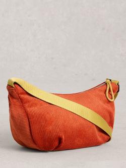 White Stuff Meadow Corduroy Sling Bag - view 2, Dk Orange