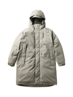 Snow Peak FR 2L Water Repellent Hooded Down Coat, Greige - view 2, Greige