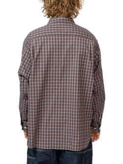 Snow Peak Cotton Regular Fit Ombre Check Shirt, Brown Ch - view 2, Brown Ch