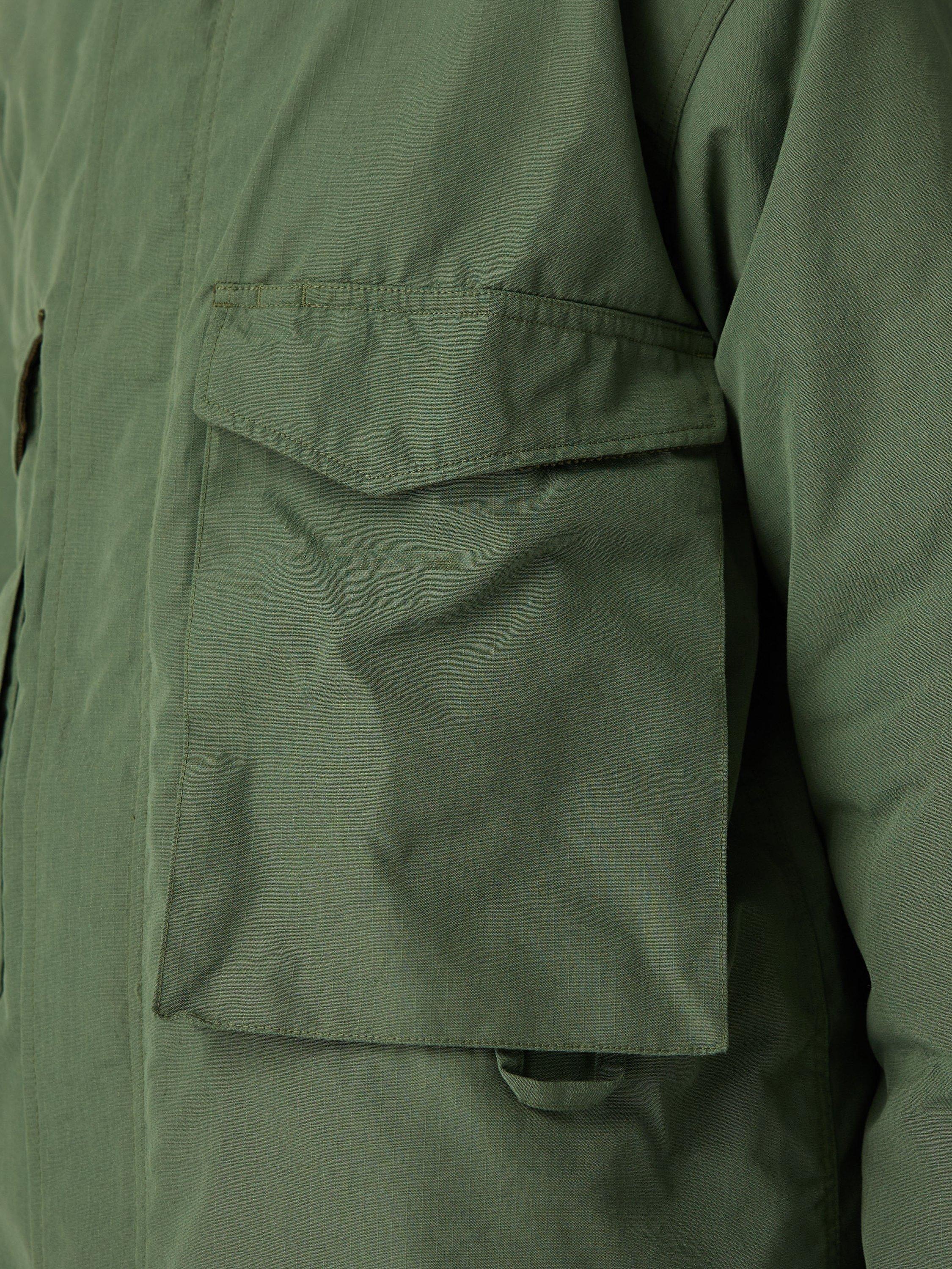 Product image 3 of 10, which shows Snow Peak Takibi Ripstop 3-in-1 Adjustable Hooded Jacket, Olive, XL