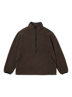 Snow Peak Boa Wool Blend High Neck Pullover, Dark Brown
