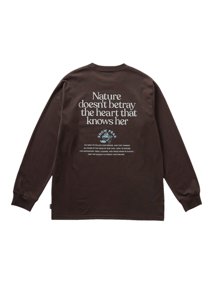 Snow Peak Nature Long Sleeve T-shirt, Dark Brown - view 2, Dark Brown
