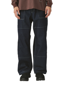 Snow Peak Takibi Straight Loose Fit Jeans, Indigo, Indigo