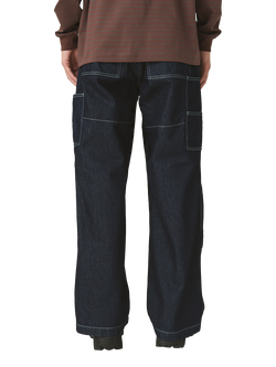 Snow Peak Takibi Straight Loose Fit Jeans, Indigo - view 2, Indigo