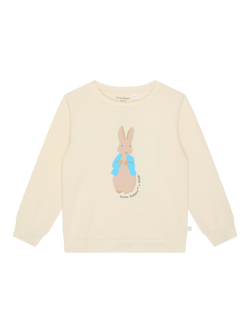 MORI Baby Cotton Blend Peter Rabbit Sweatshirt, Panda Cream, Panda Cream