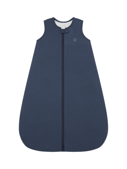MORI Baby Ribbed Front Opening Sleeping Bag, 1.5 Tog - view 2, Navy