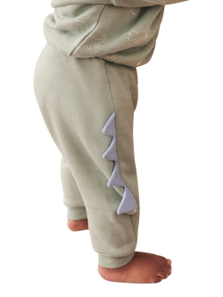 MORI Baby Cotton Blend Dino Spike Joggers, Mint, Mint