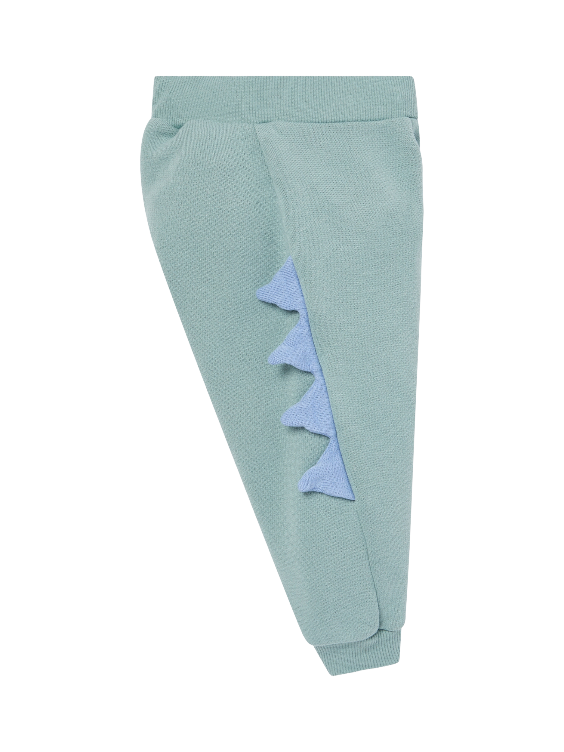 Product image 2 of 3, which shows MORI Baby Cotton Blend Dino Spike Joggers, Mint, 3-6 months