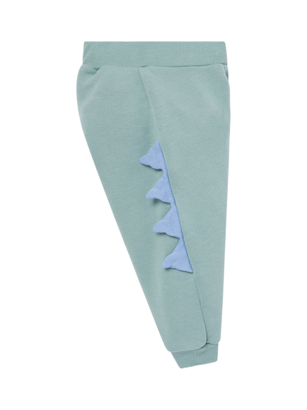 MORI Baby Cotton Blend Dino Spike Joggers, Mint - view 2, Mint