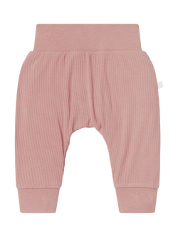 MORI Baby Ribbed Joggers, Rose, Rose