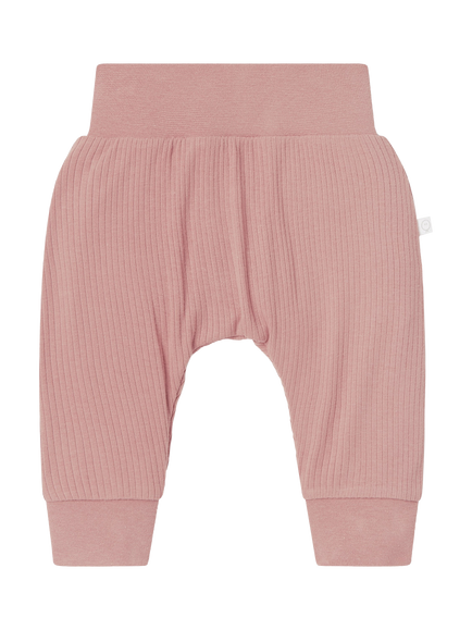 MORI Baby Ribbed Joggers, Rose, Rose