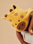 MORI Baby Cotton Giraffe Hooded Baby Towel, Yellow