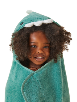 MORI Baby Cotton Dinosaur Hooded Toddler Towel, Dino - view 2, Dino