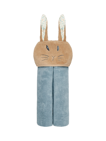 MORI Baby Cotton Peter Rabbit Hooded Toddler Towel, Peter Rabbit Blue, Peter Rabbit Blue