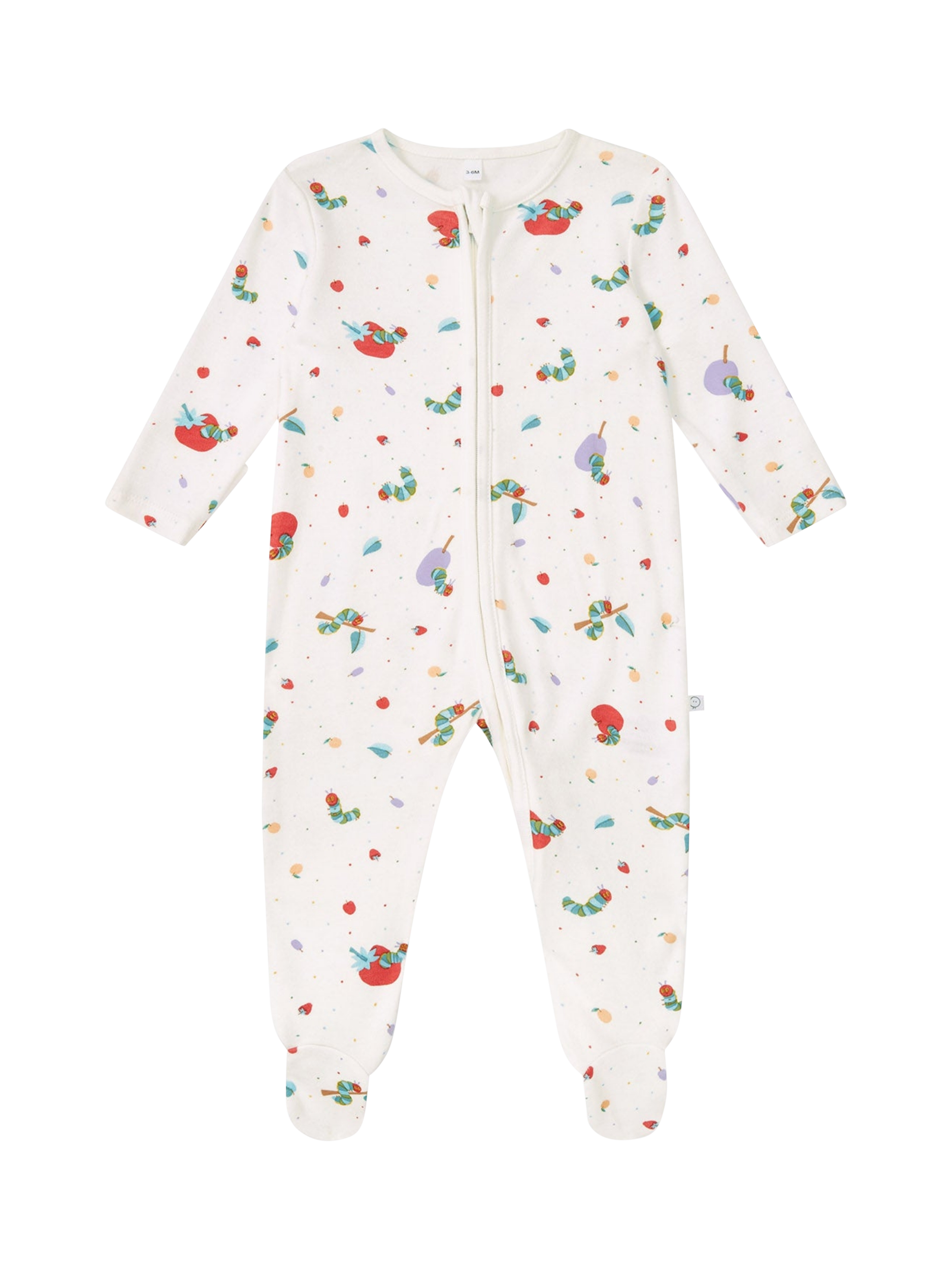 Product image 1 of 5, which shows MORI Baby Very Hungry Caterpillar Sleepsuit, Multi, 9-12 months