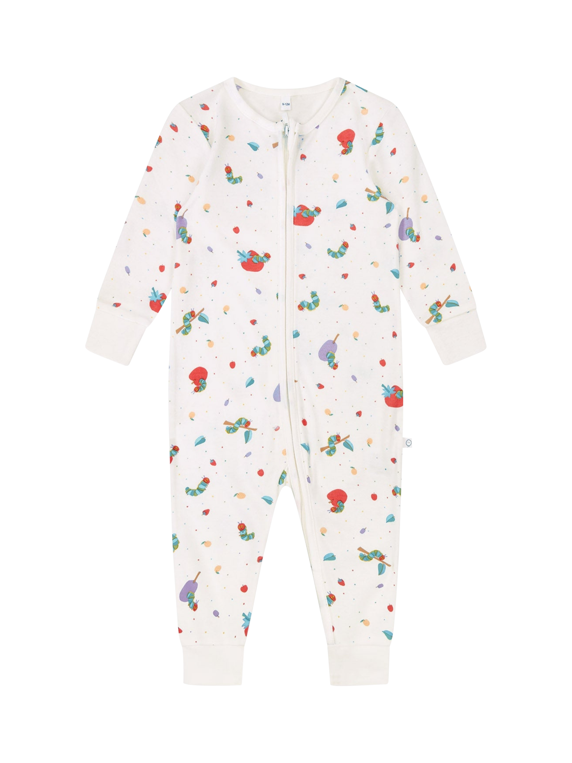 Product image 5 of 5, which shows MORI Baby Very Hungry Caterpillar Sleepsuit, Multi, 9-12 months