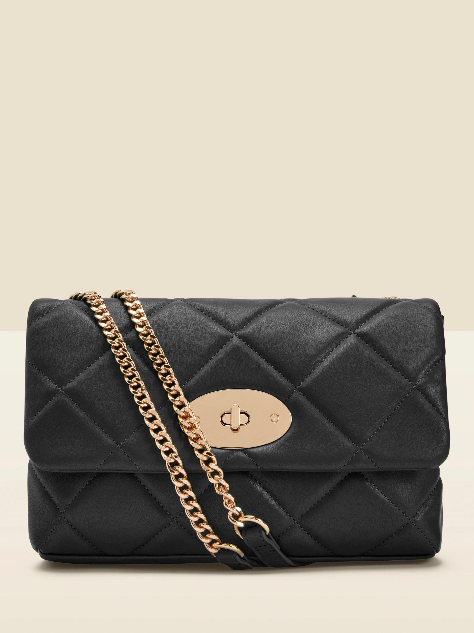 Sosandar Quilted Cross Body Bag, Black