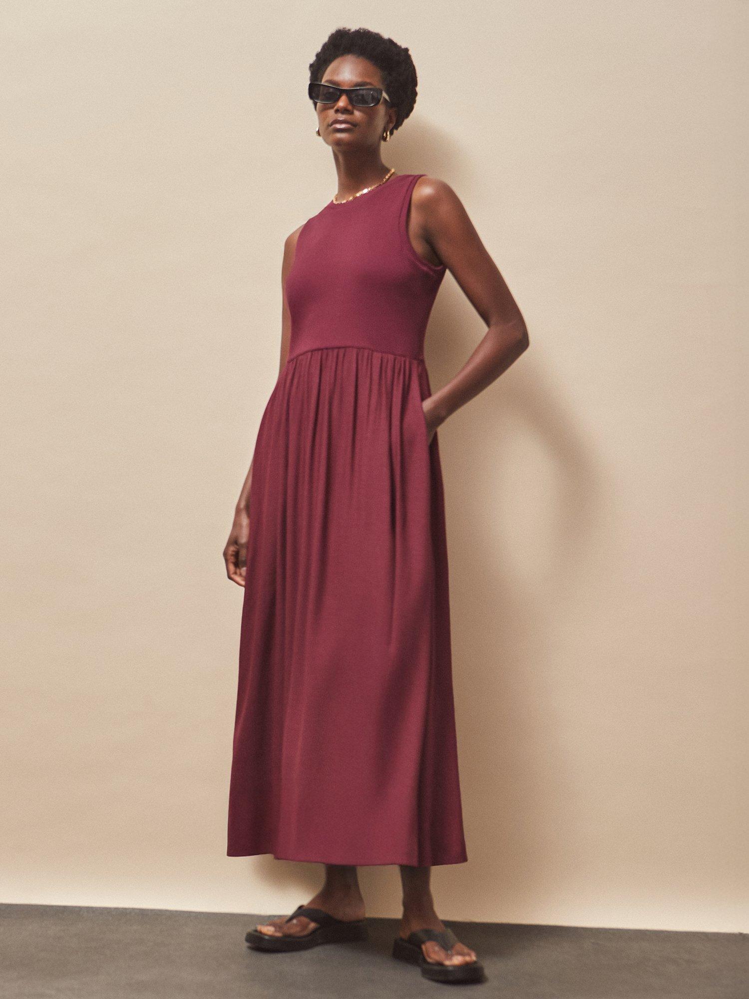 Product image 1 of 5, which shows Ro&Zo Mixed Sleeveless Maxi Dress, Purple, 6