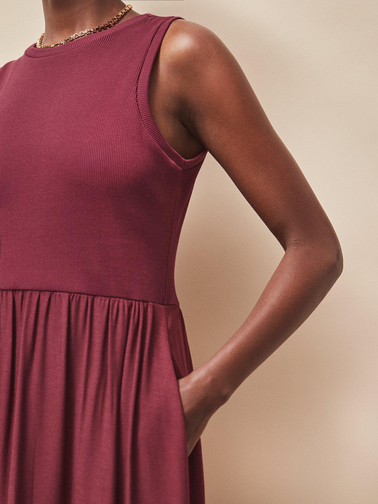 Product image 2 of 5, which shows Ro&Zo Mixed Sleeveless Maxi Dress, Purple, 6