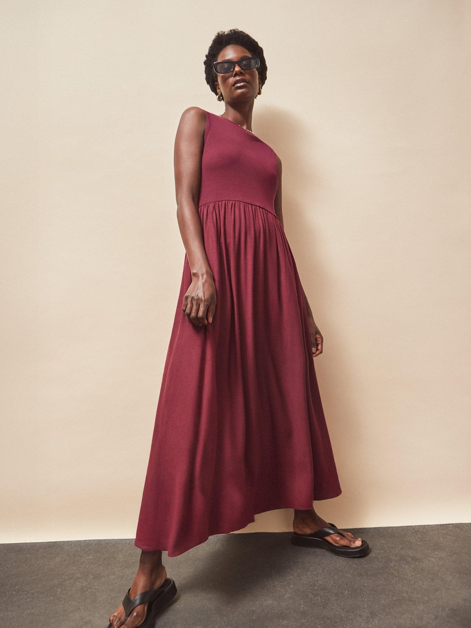 Product image 4 of 5, which shows Ro&Zo Mixed Sleeveless Maxi Dress, Purple, 6