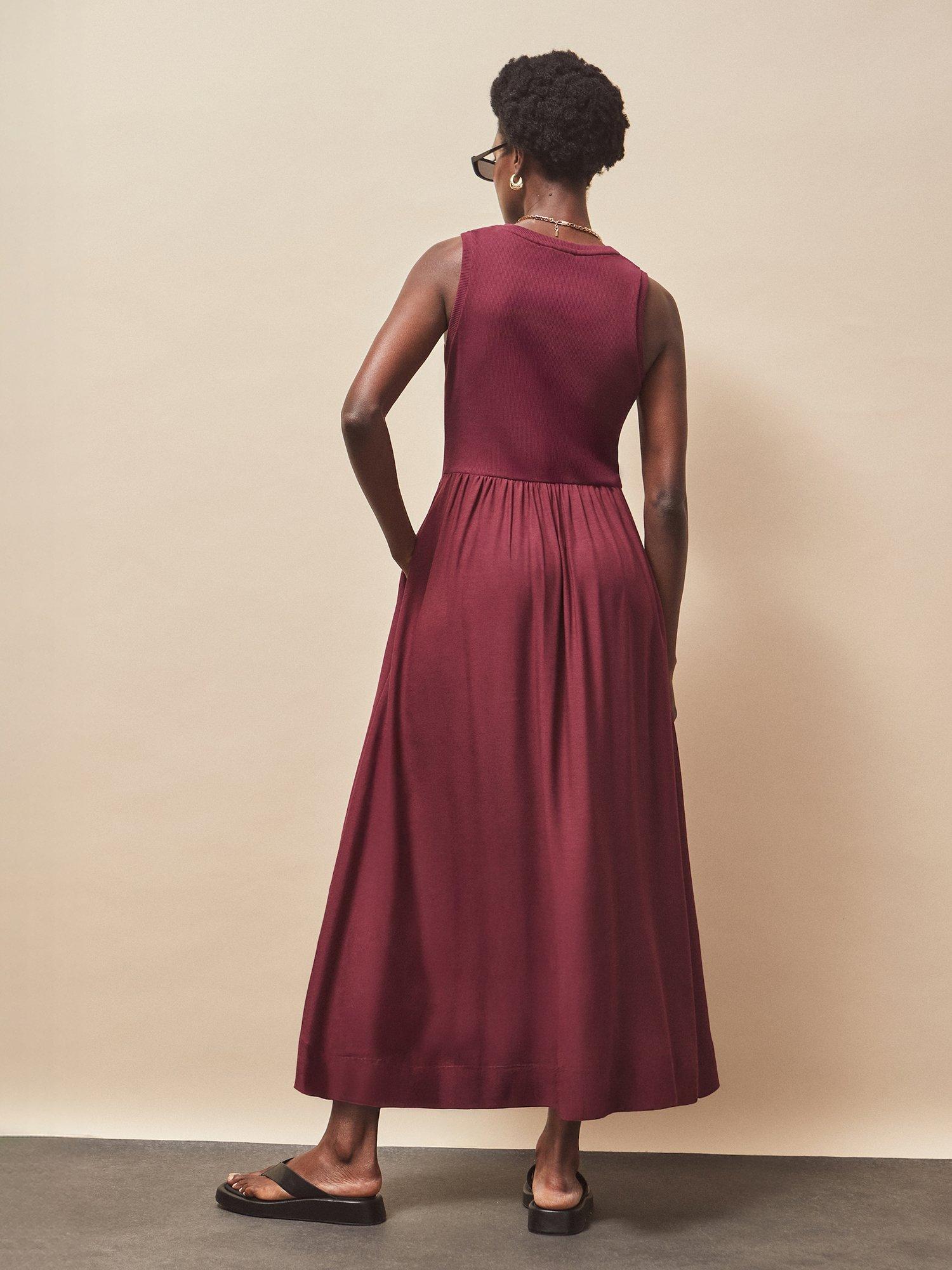 Product image 5 of 5, which shows Ro&Zo Mixed Sleeveless Maxi Dress, Purple, 6