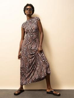 Ro&Zo Petite Zebra Print Sleeveless Maxi Dress, Natural, Natural