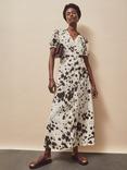Ro&Zo Petite Animal Print Button Front Shirt Dress