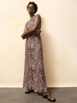 Ro&Zo Zebra Print Sleeveless Maxi Dress, Natural - view 2, Natural