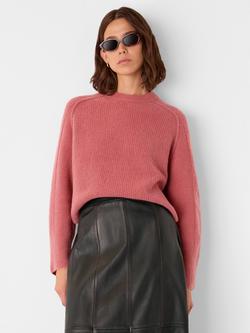 Whistles Aria Crew Neck Wool Blend Jumper, Rose