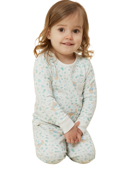MORI Baby Cotton Blend Long Sleeved Pyjamas, Peter Rabbit Print, Peter Rabbit Print