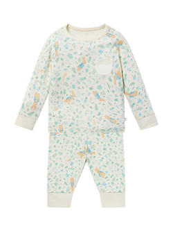 MORI Baby Cotton Blend Long Sleeved Pyjamas, Peter Rabbit Print - view 2, Peter Rabbit Print