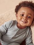 MORI Baby Ribbed Pyjamas, Sky