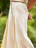 Ro&Zo Tailored Wide Leg Trousers, Natural