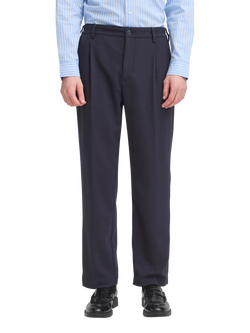 Casual Friday Pierce Straight Tailored Trousers, Mid Blue