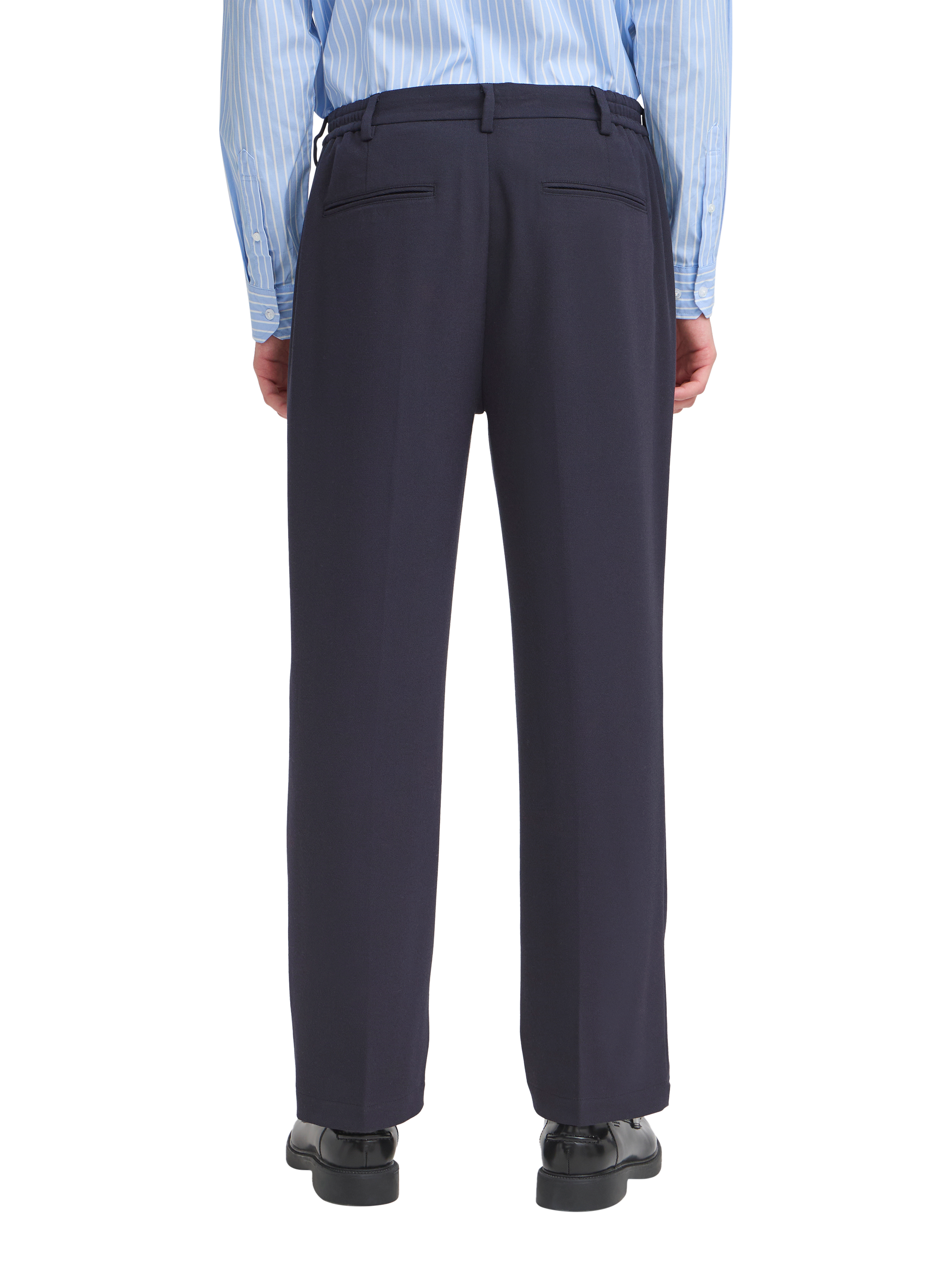 Product image 2 of 7, which shows Casual Friday Pierce Straight Tailored Trousers, Mid Blue, 34R