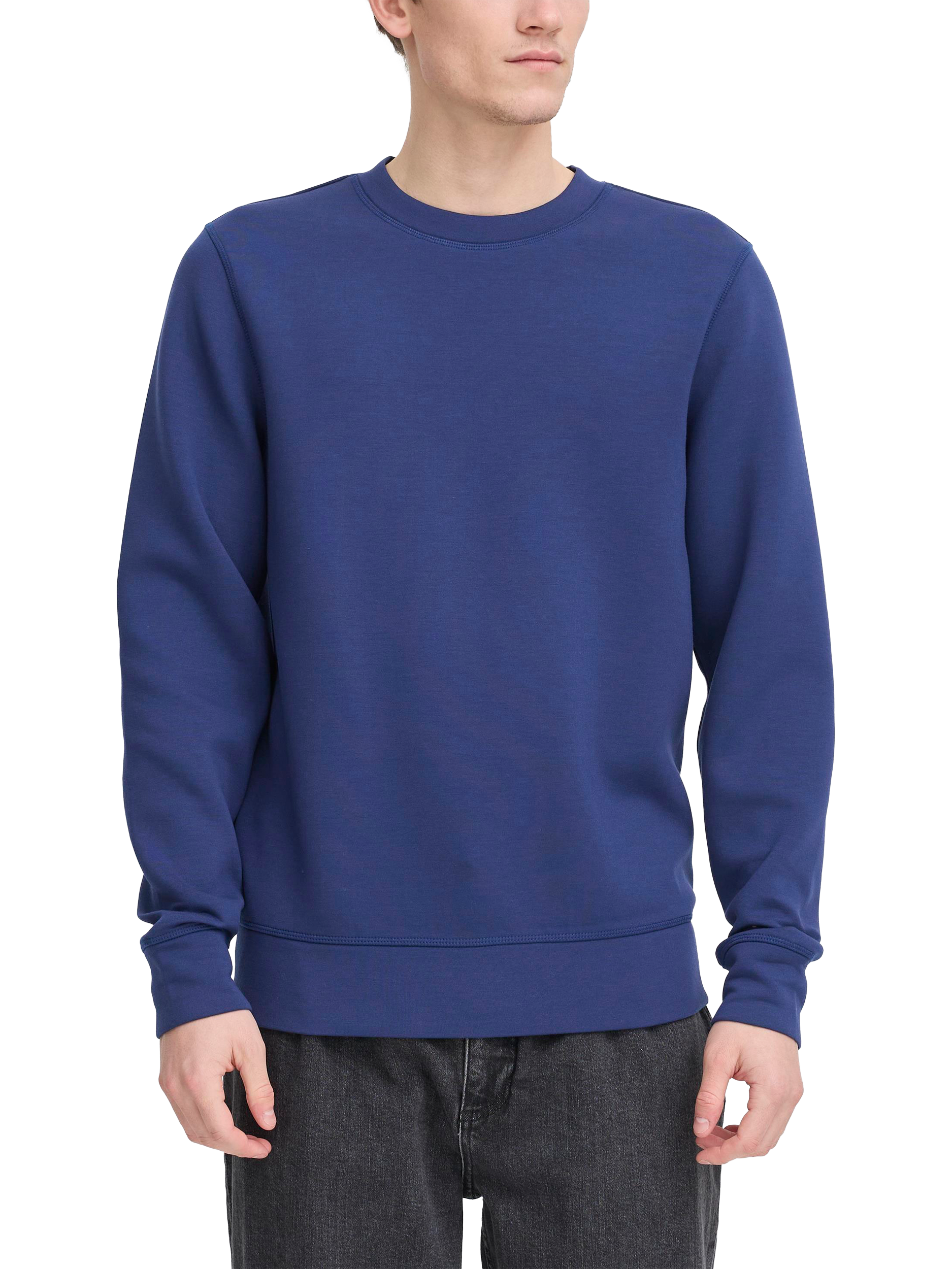 Product image 1 of 7, which shows Casual Friday Sebastian Basic Crew Neck Sweatshirt, Mid Blue, S